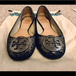 Tory Burch Reva Ballerina Flat in Metallic print